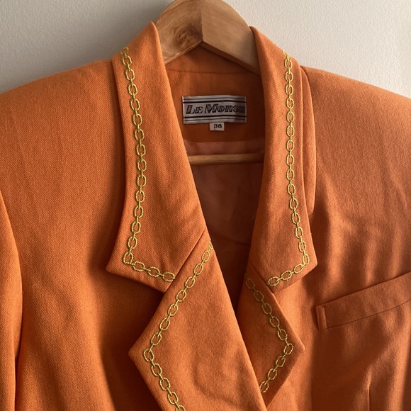 Vintage Blazer with Gold Chain Embroidery - Picture 2 of 5